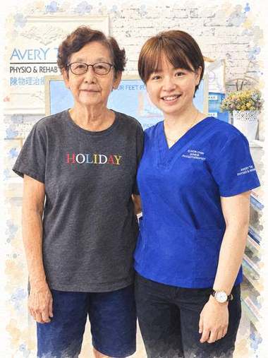 A client with their physiotherapist