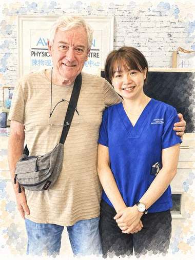 A client with their physiotherapist