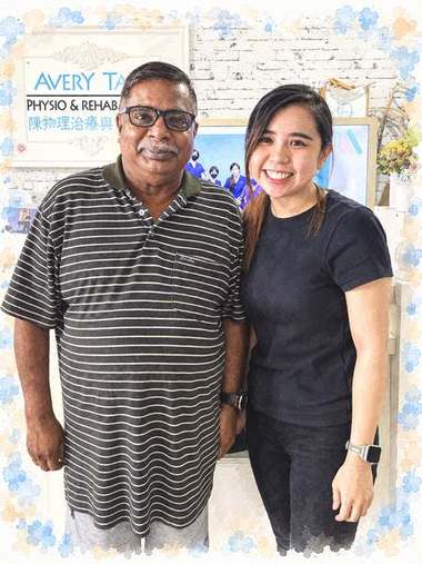 A client with their physiotherapist