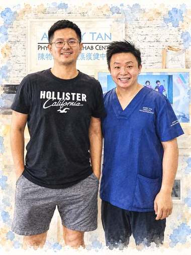 A client with their physiotherapist