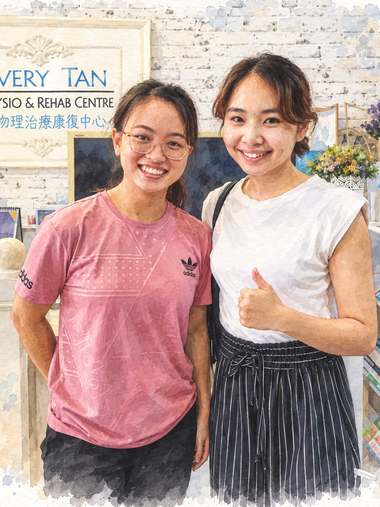 A client with their physiotherapist