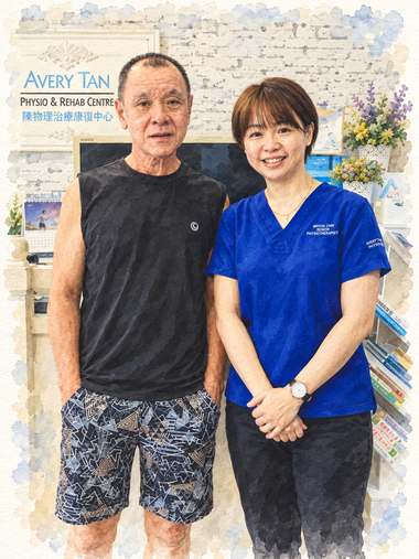 A client with their physiotherapist